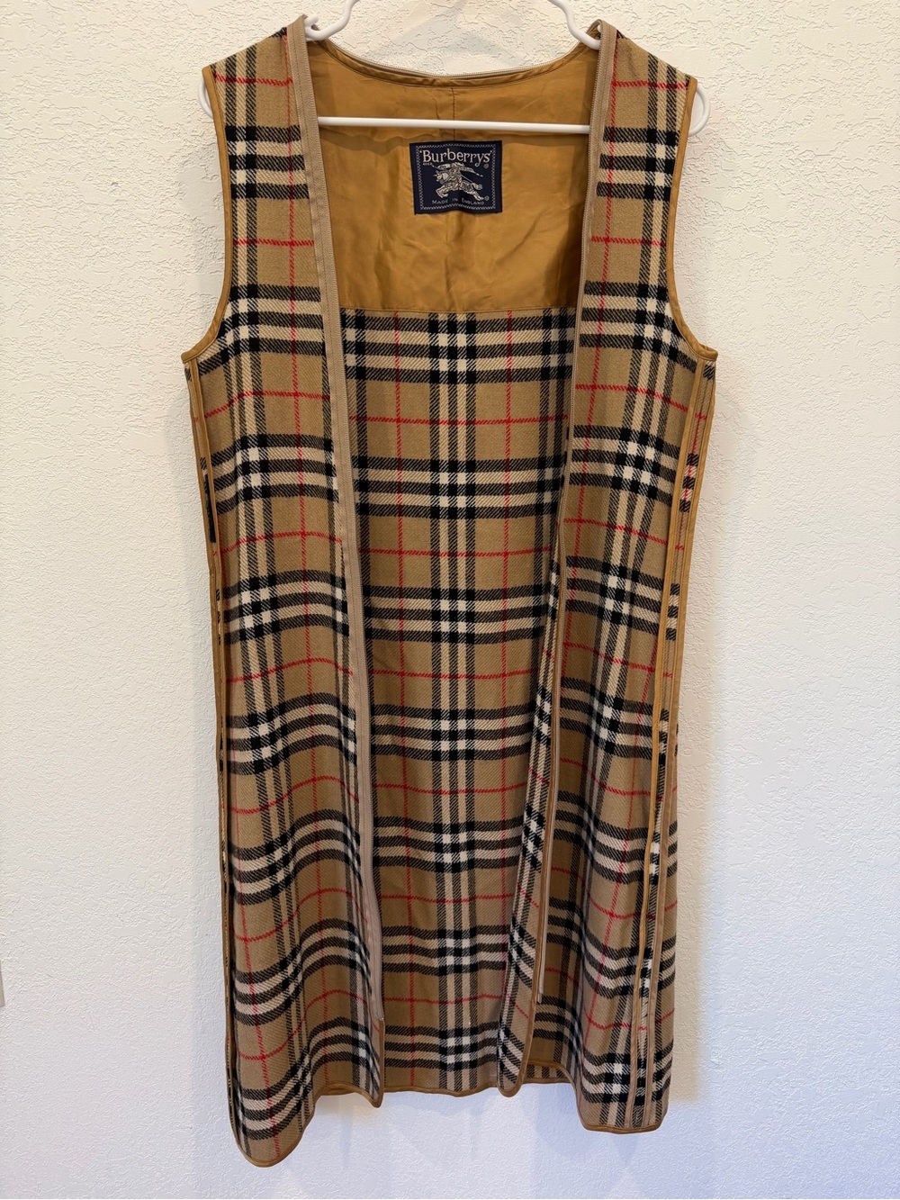 Burberry Vintage Check Wool Vest